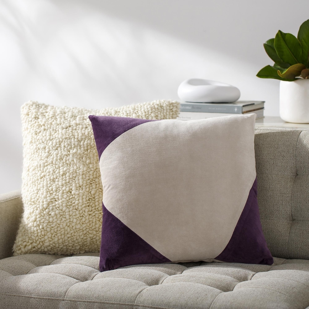 Purple and cream cushions top