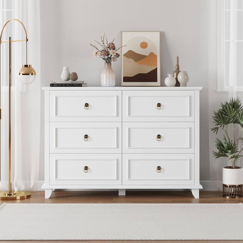6-Drawer Double Dresser Traditional