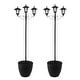 preview thumbnail 2 of 12, Glitzhome Set of 2 74"H Solar Three Head Street Light with Planter Pot Pathway Lamp