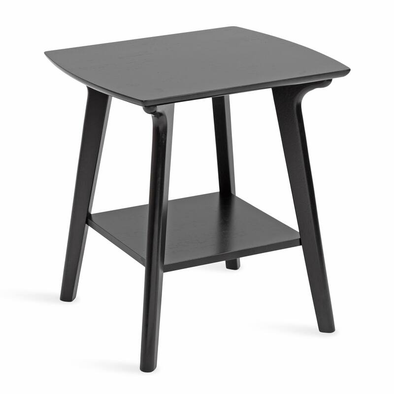 Kate and Laurel Louena Wood Side Table - 22x20x24 - 22x20x24 - Black