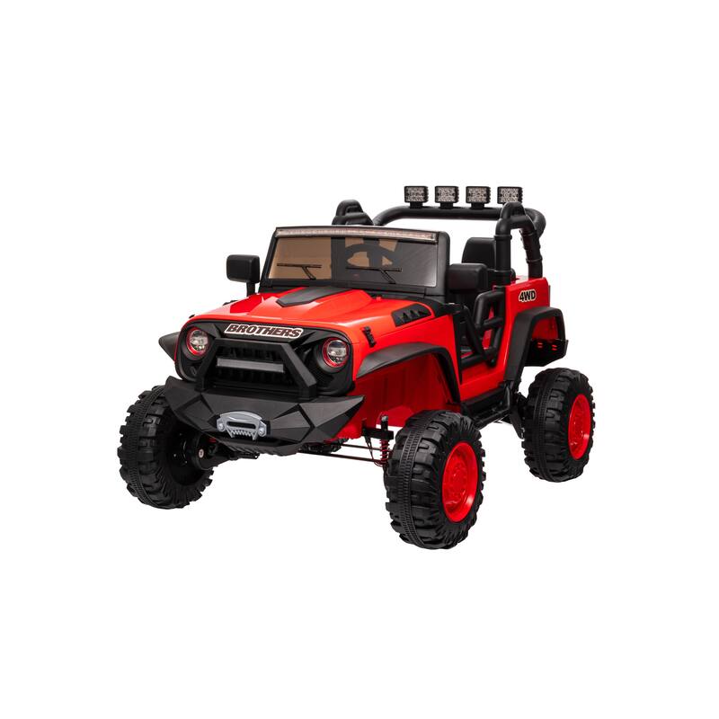 24V Kids Ride-On Car with Parent Remote, 4x200W Motors, LED Lights, Bluetooth/USB Music, Adjustable Speed