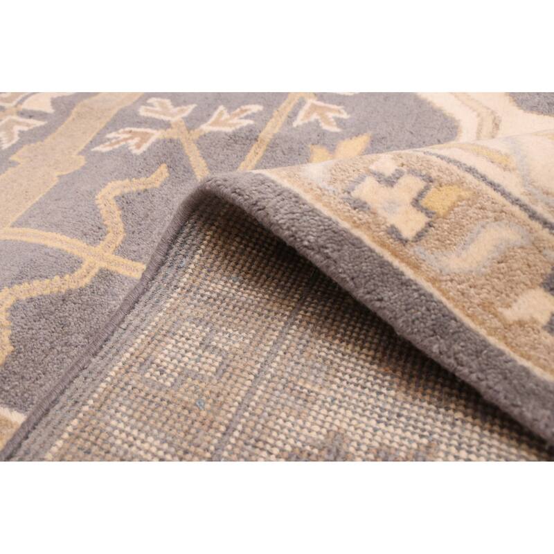 ECARPETGALLERY Hand-knotted Royal Oushak Dark Grey Wool Rug - 10'2 x 13'10