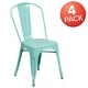 preview thumbnail 56 of 164, Metal Indoor/ Outdoor Stackable Bistro Chair (Set of 4)