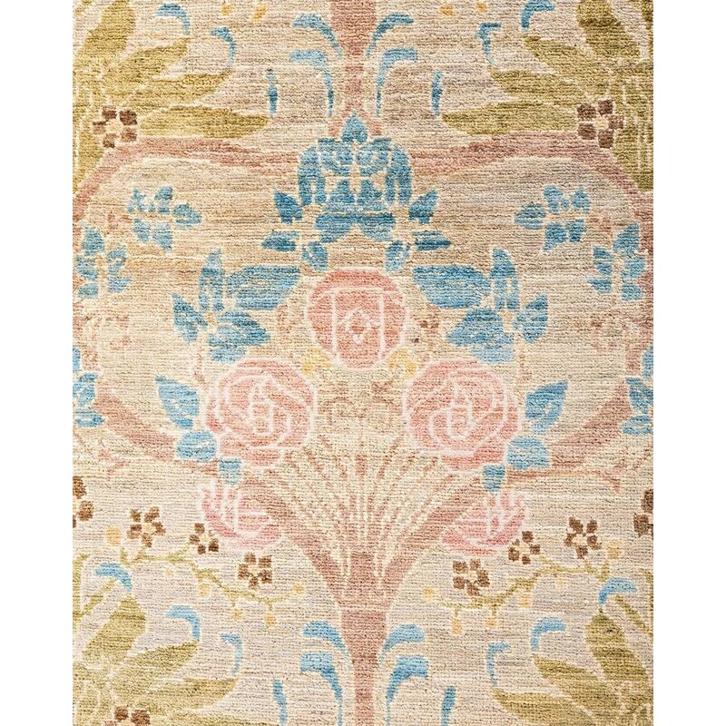 Contemporary Overdyed Wool Hand Knotted Runner - 2' 8" x 10' 0"