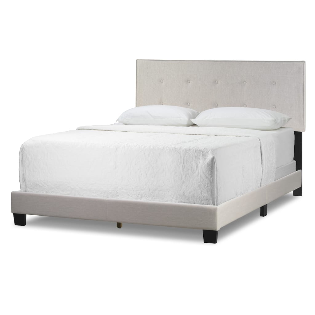 Auryon Fabric Queen Bed with Button Tufting