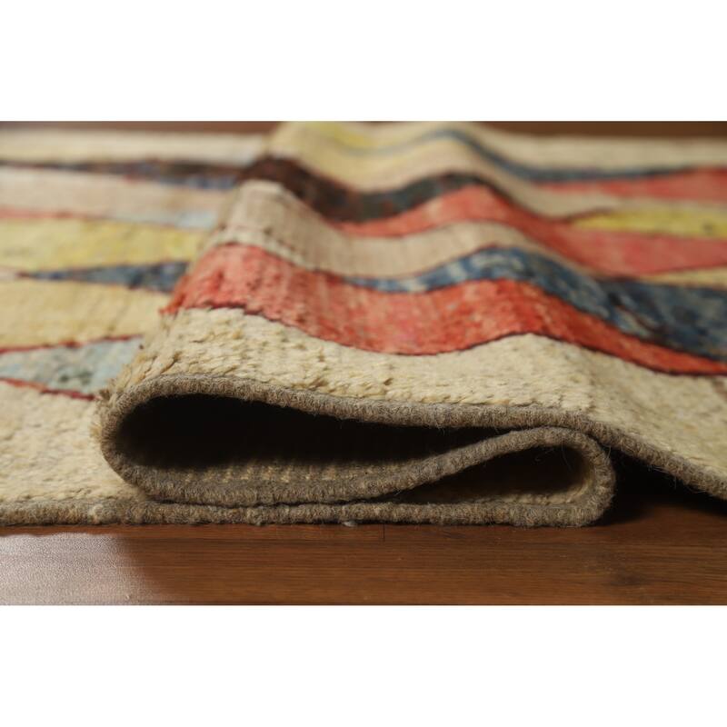 Trellis Moroccan Oriental Area Rug Hand-Knotted Modern Wool Carpet - 6'7" x 9'0"