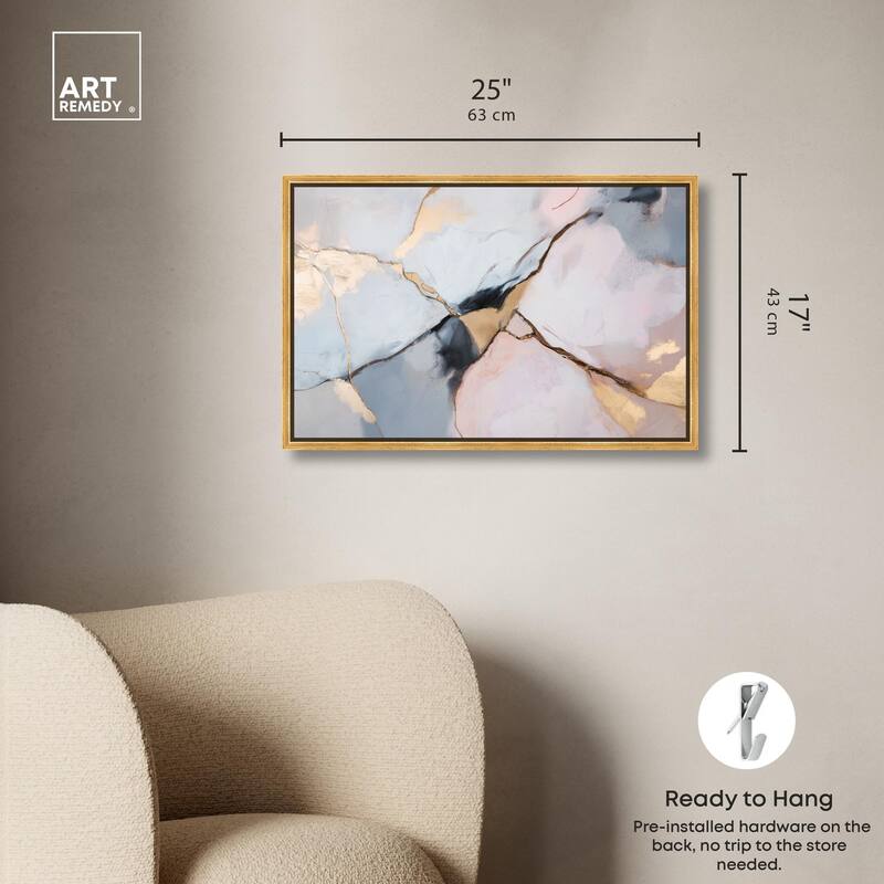 Gilded Veins Canvas by Art Remedy