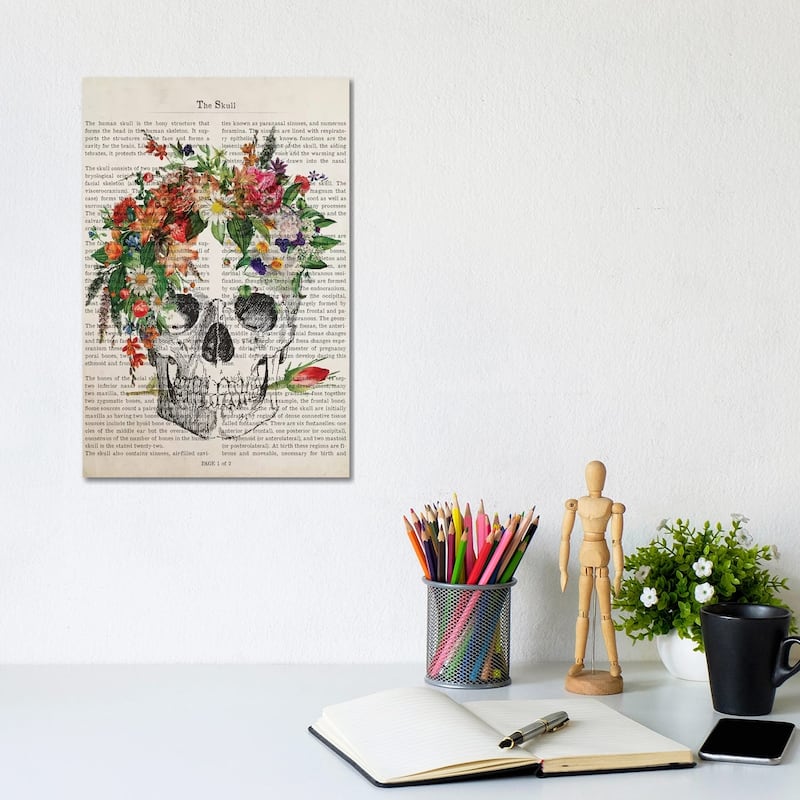 iCanvas "The Skull" by Aged Pixel Canvas Print - 12x8x0.75