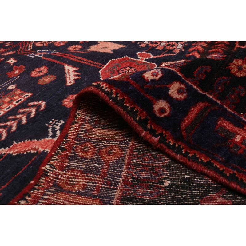 ECARPETGALLERY Hand-knotted Andelz Dark Navy Wool Rug - 5'3 x 12'8