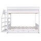 preview thumbnail 25 of 34, Full Over Full/Futon Bunk Bed with Storage Staircase and Drawers, Kids Wood Convertible Bunk Bed Frame with Bedside Table
