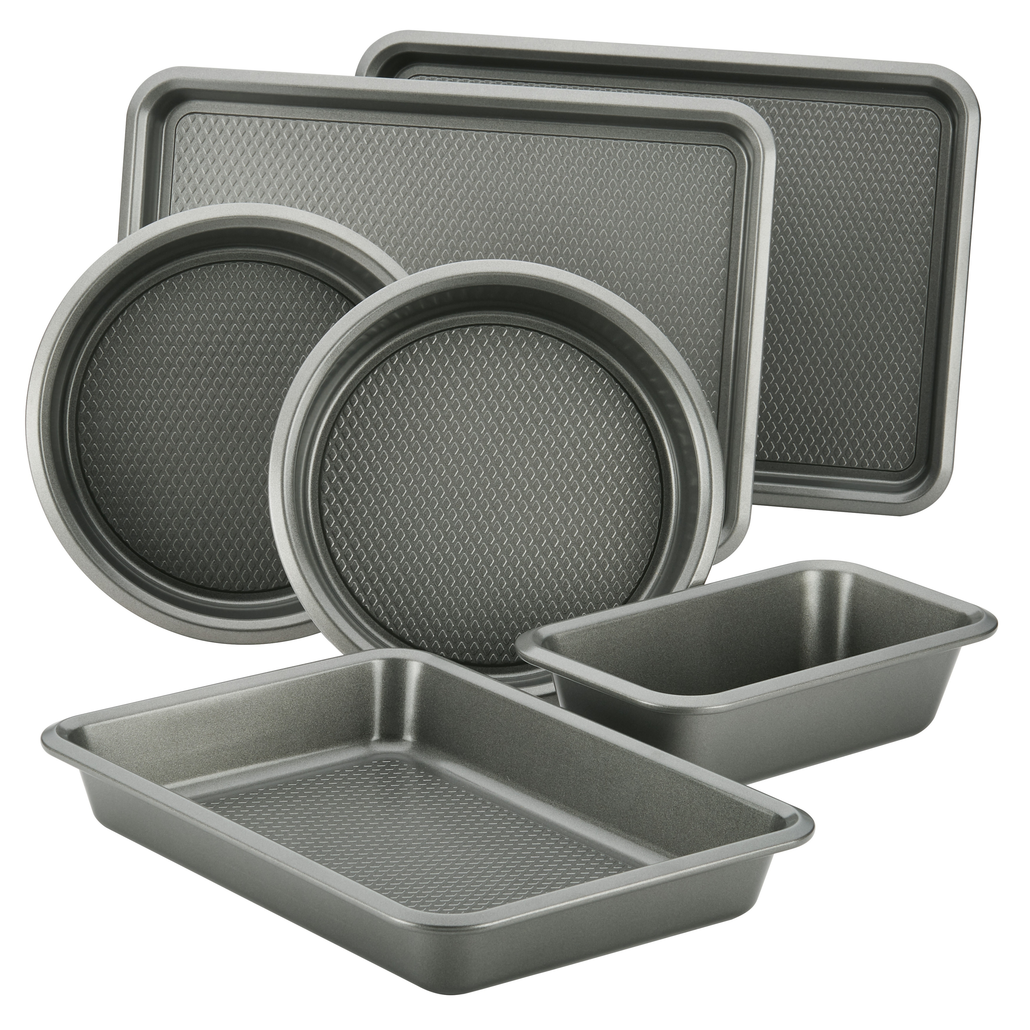 Ayesha Curry Bakeware Cake Pan Cookie Pan and Loaf Pan Set, 6-Piece