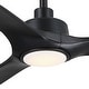 preview thumbnail 17 of 15, 80" Black Modern Large Solid Wood 6-Speed Dimmable Ceiling Fan with Light Remote