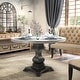 preview thumbnail 1 of 11, Furniture of America Brec Rustic White 48-inch Pedestal Dining Table