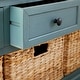 preview thumbnail 33 of 87, Cream, Teal, White or Brown Wood 2 Baskets and 1 Drawer Storage Unit - 16 x 13 x 28