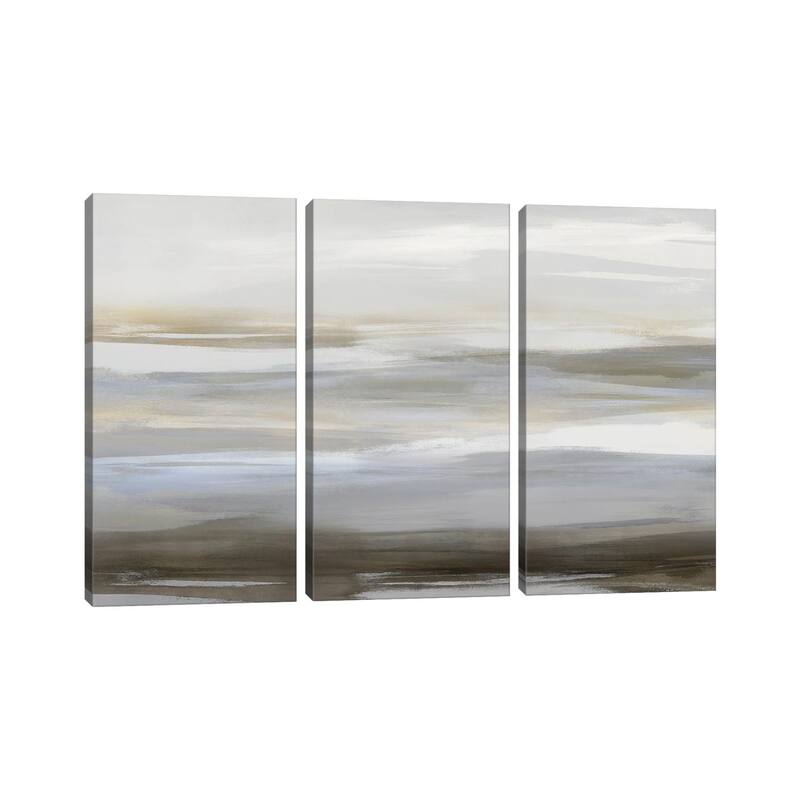 iCanvas "Neutral Strokes I" by Jake Messina 3-Piece Canvas Wall Art Set