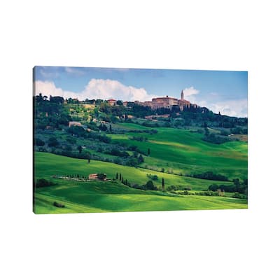 iCanvas "View Of The Town Pienza In A Tuscan Countryside, Italy" by George Oze Canvas Print