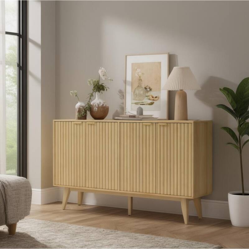 Fluted Sideboard Buffet Cabinet
