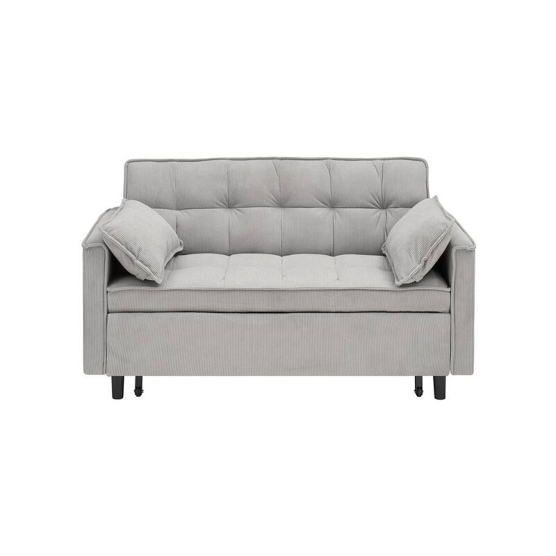 55" Corduroy Double Upholstered Sofa Bed