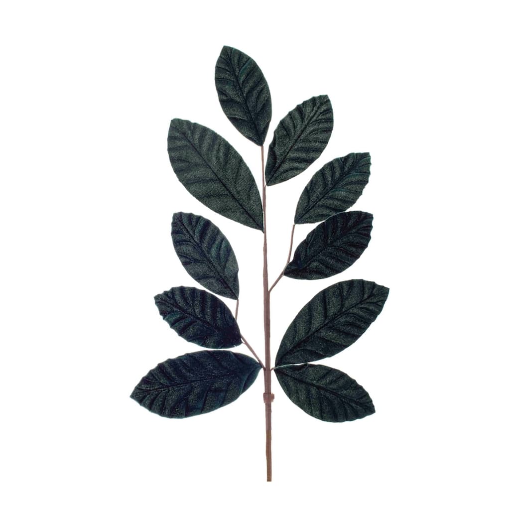 Leaf Christmas Sprays - 25" - Green - Set of 6