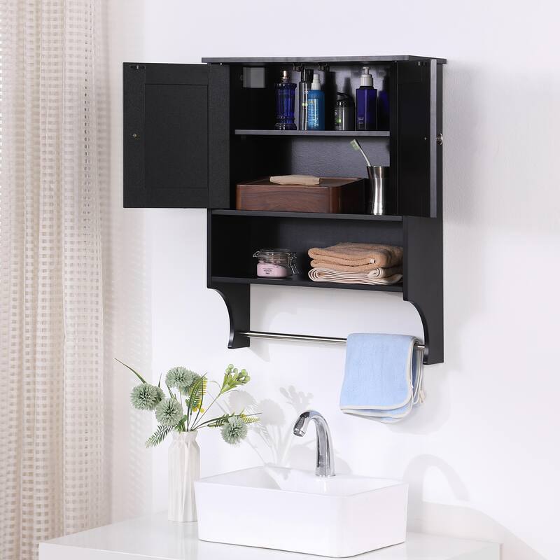 Over The Toilet Storage Cabinet, Farmhouse Medicine Cabinet with 2 Door and Adjustable Shelves, for Bathroom, Living Room