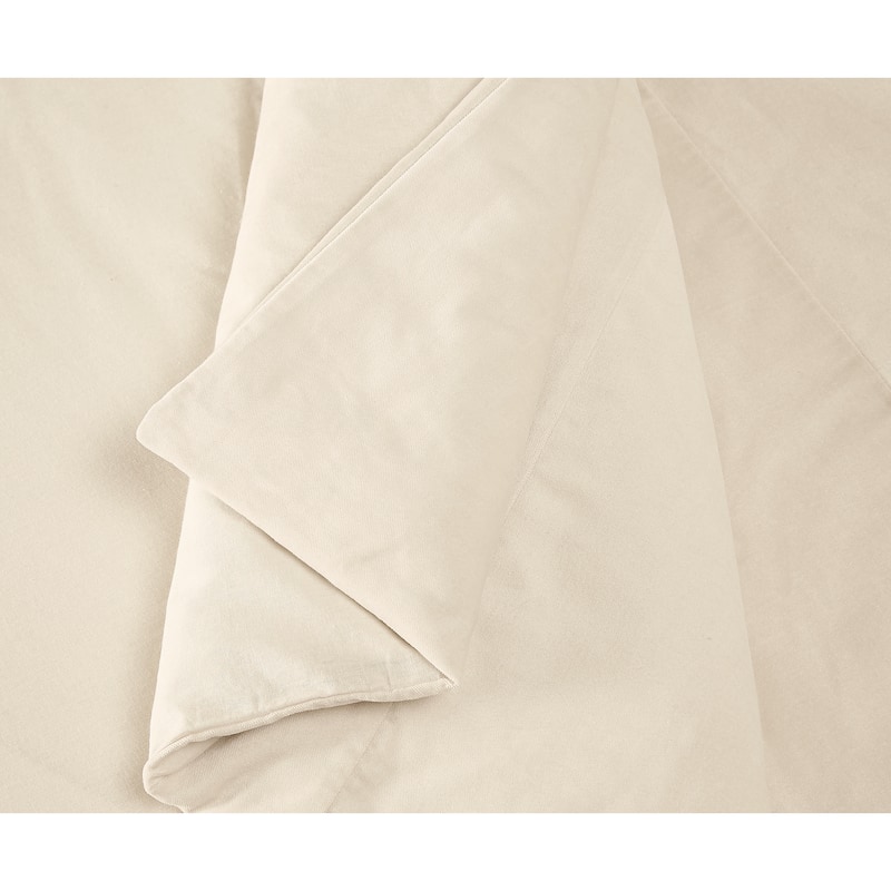 Brooklyn Loom Matte Cotton Velvet 3 Piece Duvet Cover Set