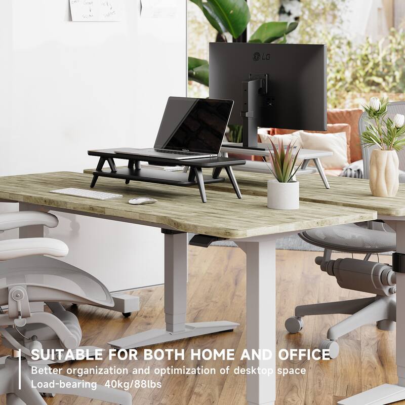 Fenge Monitor Stand, 23.6 Inch 2 Tiers Monitor Stands Riser