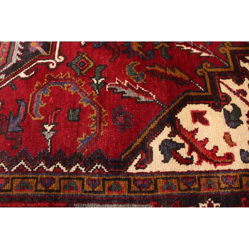 ECARPETGALLERY Hand-knotted Sarabi Dark Red Wool Rug - 6'7 x 9'6