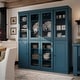 preview thumbnail 107 of 145, Palace Imports 100% Solid Wood Pantry Cabinet, Adjustable Shelves, 65" Wide, 71.5" Tall - 65" x 71.5" Teal Blue - 6 Clear Glass-2 Solid