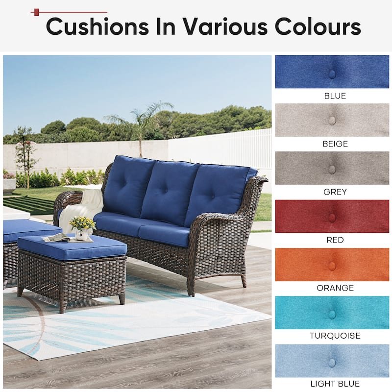 Gymojoy Pillow and Cushion Set Deep Seat Indoor/Outdoor - 25" x 22" x 4"