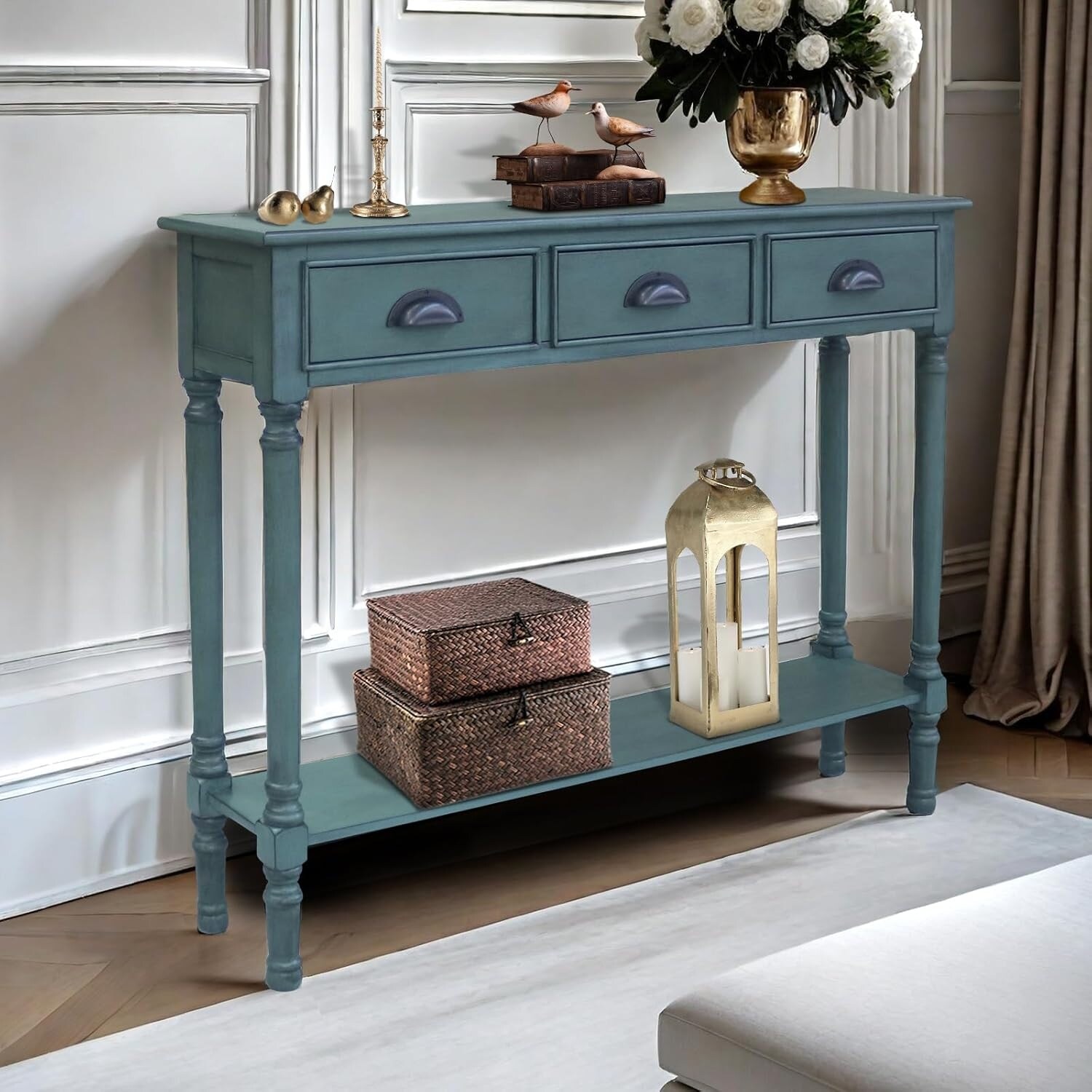 Burlington Wood 3-drawer Console Table