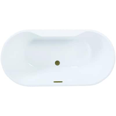 Kingston Brass VTDE552823C42 Aqua Eden 55" Free Standing Acrylic