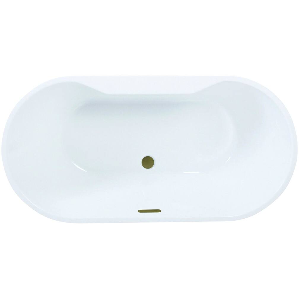 Kingston Brass VTDE673223C42 Aqua Eden 66" Free Standing Acrylic