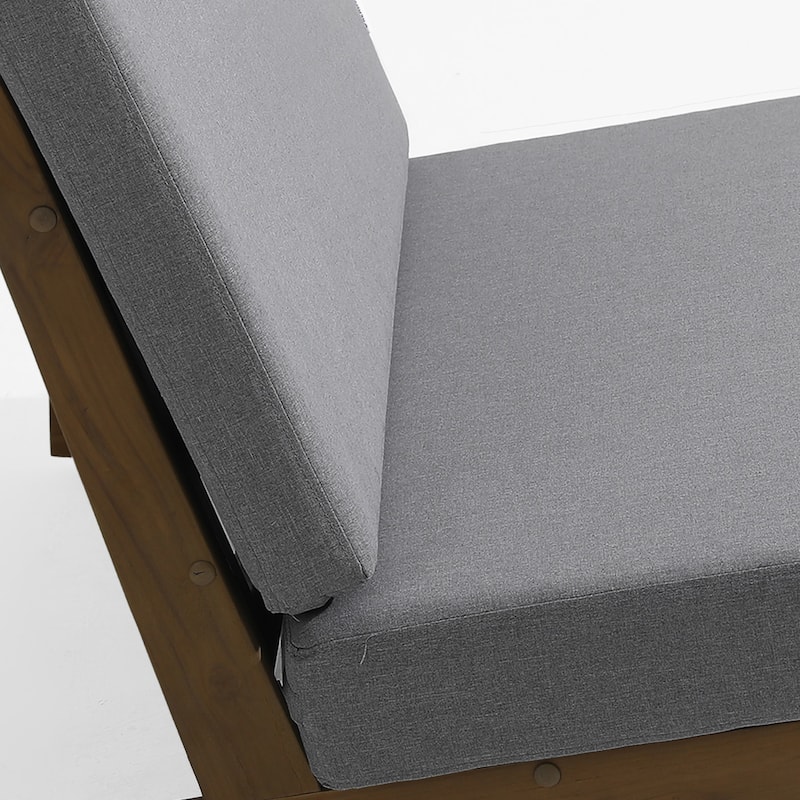 Casual Large Teak Outdoor Patio Conversation Set