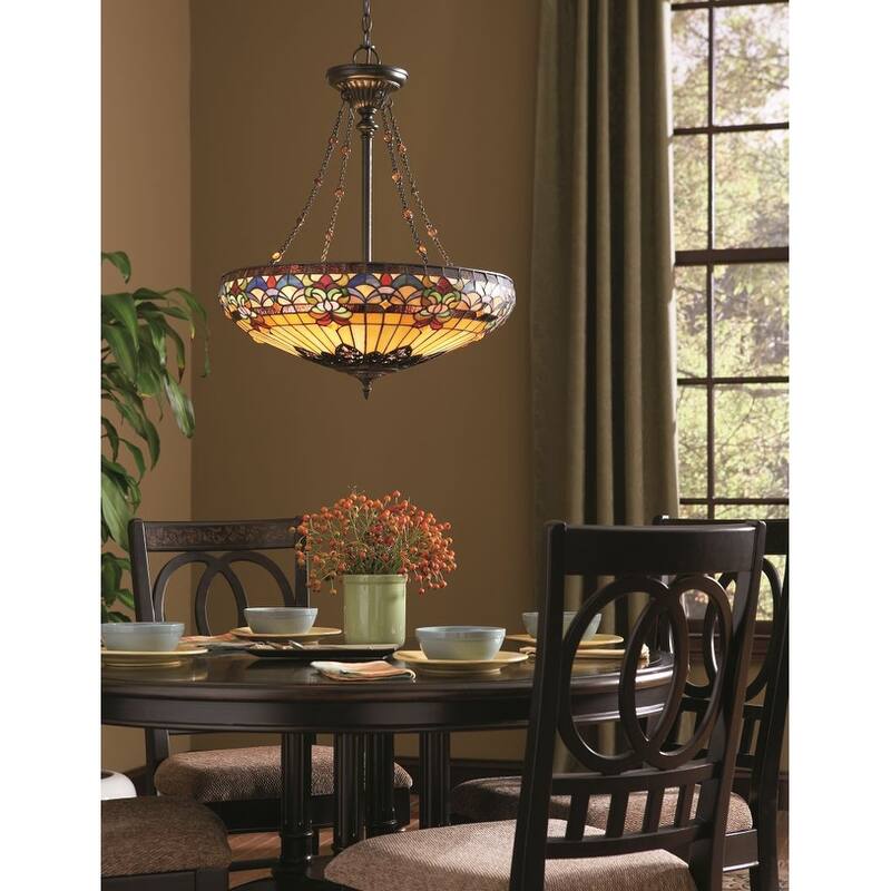 Belle Fleur 4-Light Pendant in Vintage Bronze