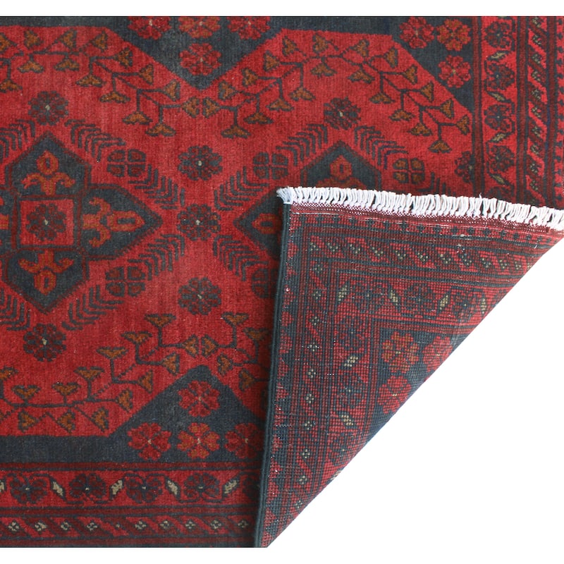 Khal Mohammadi Otto Red/Navy Runner - 2'7" x 6'2"