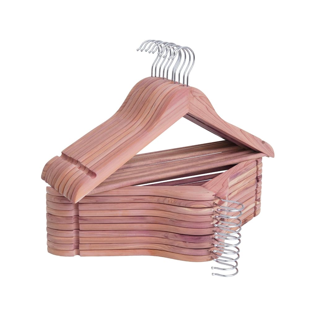 Cedar Wood Clothes Hanger, Wooden Coat Hangers for Shirts, Jackets, Pants, Suits, Sweaters