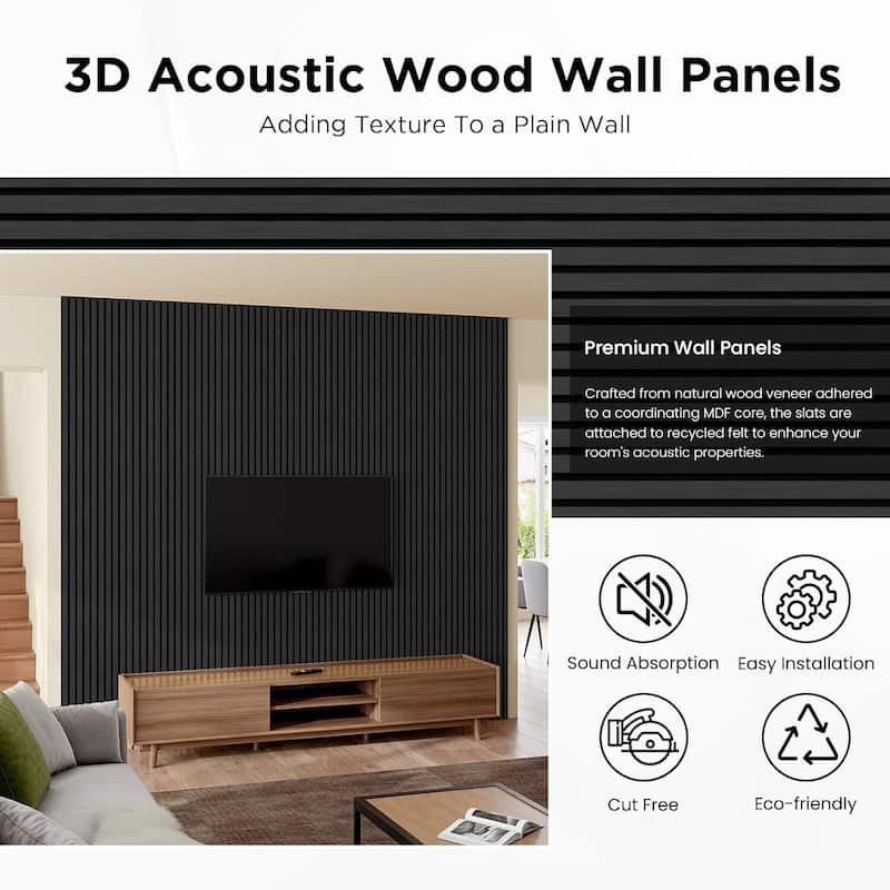 Soundproof Wood Slat Panels Acoustic Wall and Ceiling Panels