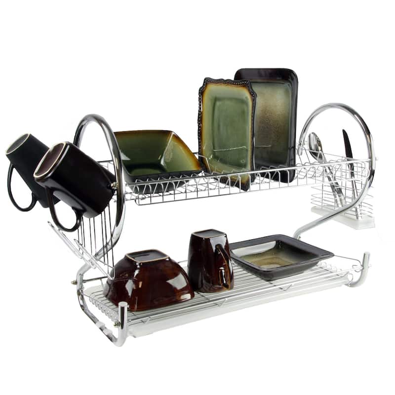 22 Inch Two Tier Dish Rack