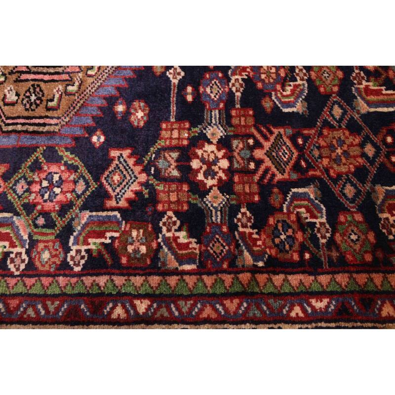 ECARPETGALLERY Hand-knotted Konya Anatolian Dark Navy Wool Rug - 3'7 x 16'5
