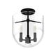 preview thumbnail 2 of 5, Hunter Sacha 3-Light Semi-Flush Mount Ceiling Light w/ Clear Glass - Entry, Dining Room, Kitchen Table - Modern, Low-Profile