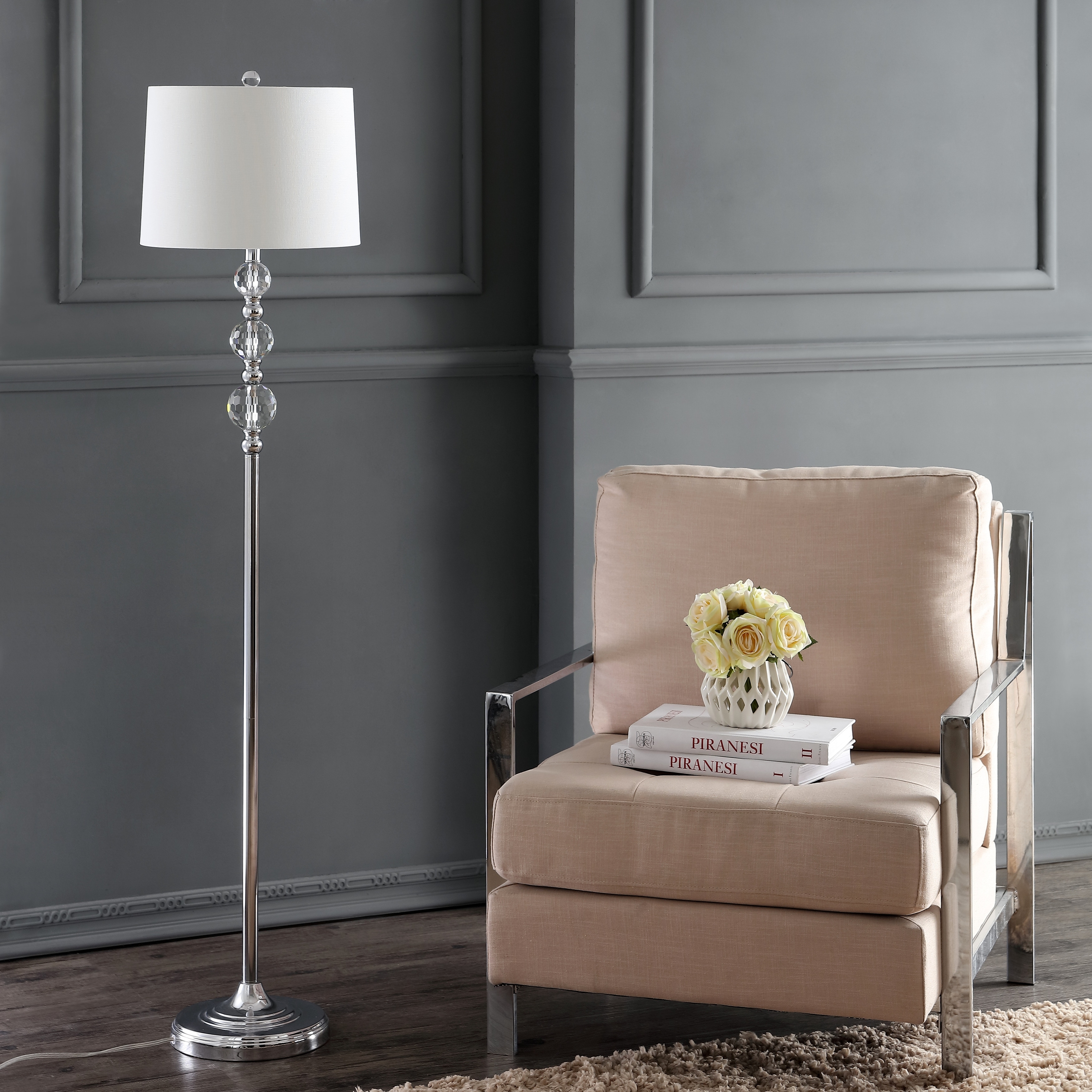 SAFAVIEH Lighting 61 inch Venezia Crystal Floor Lamp On Sale