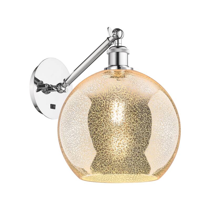 Innovations Lighting Endless Possibilities Ballston - Athens - 1 Light 10" Adjustable Sconce - Arm Adjusts Up and Down - Mercury/Polished Chrome