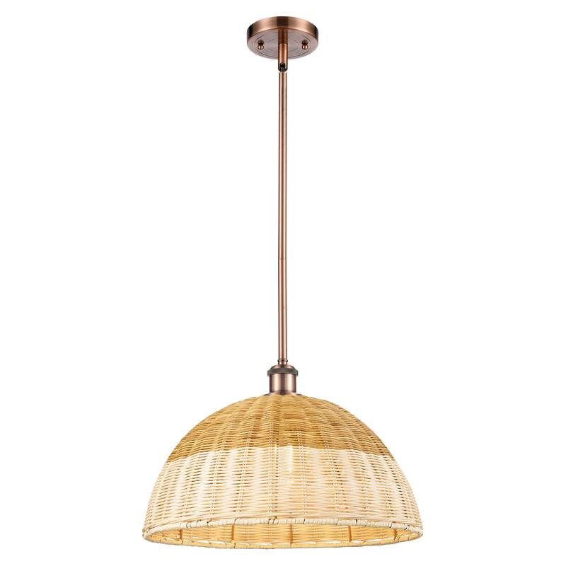 Innovations Lighting Endless Possibilities Ballston - Bristol Natural II - 1 Light 16" Stem Hung Mini Pendant - Antique Copper