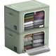 preview thumbnail 24 of 25, Foldable Storage Bag Breathable Bamboo Fabric Dustproof Organizer Box Charcoal - (2 Section - Beige) Teal