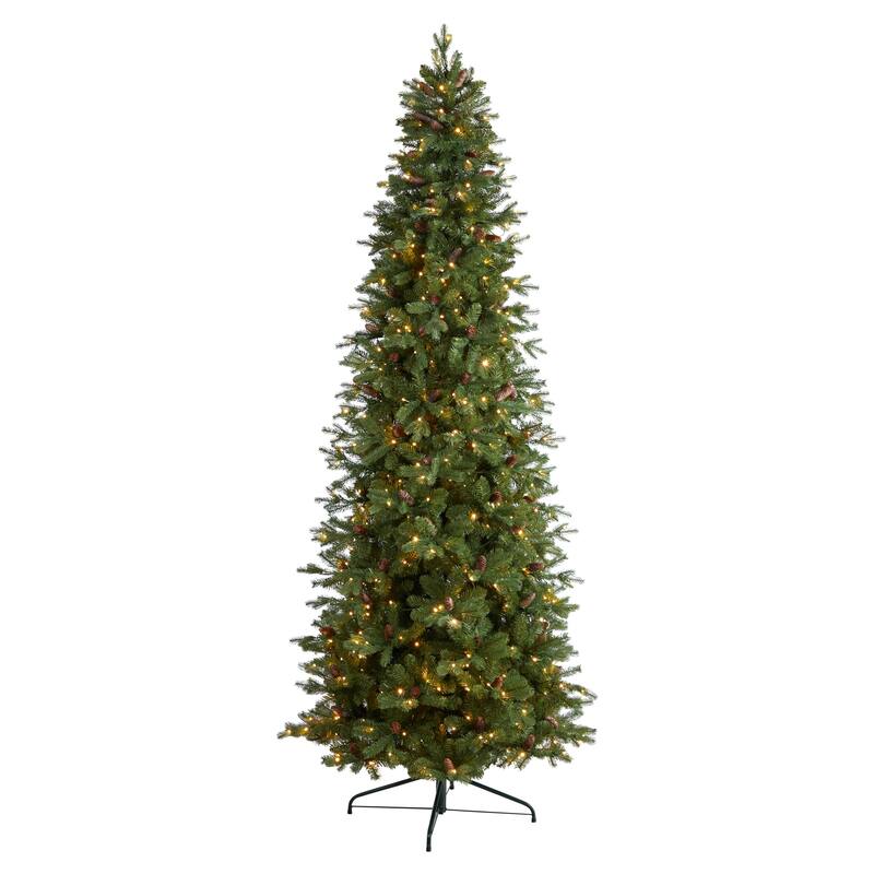 10' Fraser Fir Artificial Christmas Tree with 780 Multicolor LED Lights and 2327 Bendable Branches