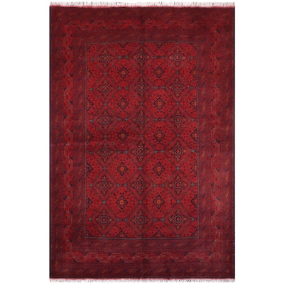 Southwestern Biljik Khal Mohammadi Kataleya Red/Blue Rug - 6'7'' x 9'8''