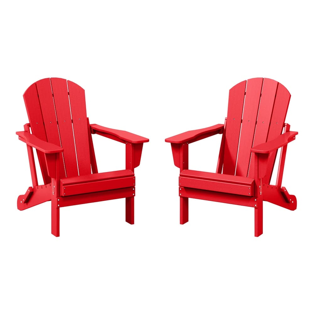 Laguna Weather Resistant Outdoor Patio Folding Adirondack Chairs (Set of 2)