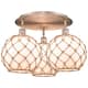 Option Antique Copper / White Glass with Brown Rope