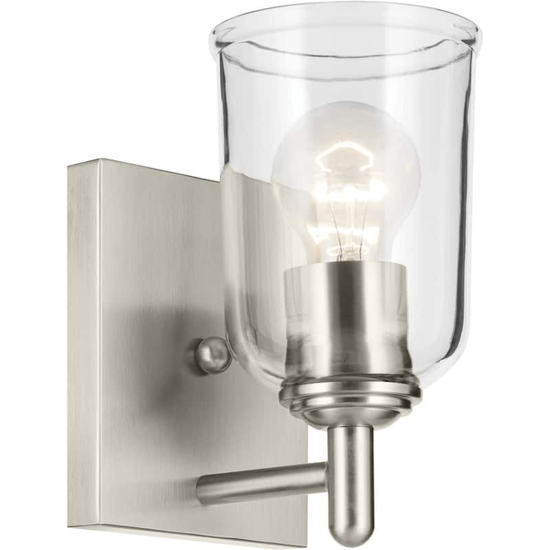 Kichler Shailene 1 Light Wall Sconce - Brushed Nickel / Clear