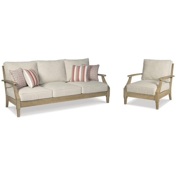 Clare View 2 Piece Outdoor Seating - Beige Clare View 2 Piece Outdoor Seating - Beige